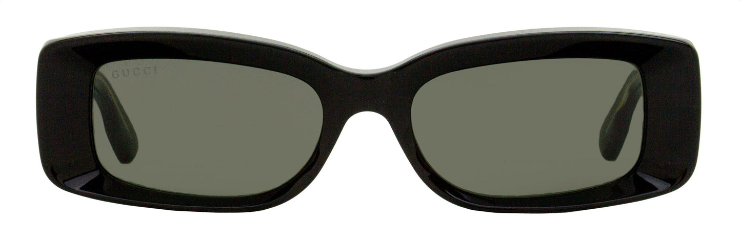 Gucci Faceted Rectangular Sunglasses GG1528S 001 Black 53mm