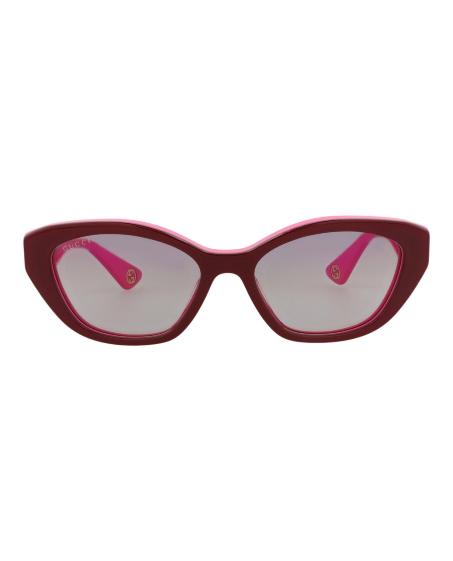 Gucci Womens Cat Eye Burgundy Fuchsia Red Fashion Designer Eyewear
