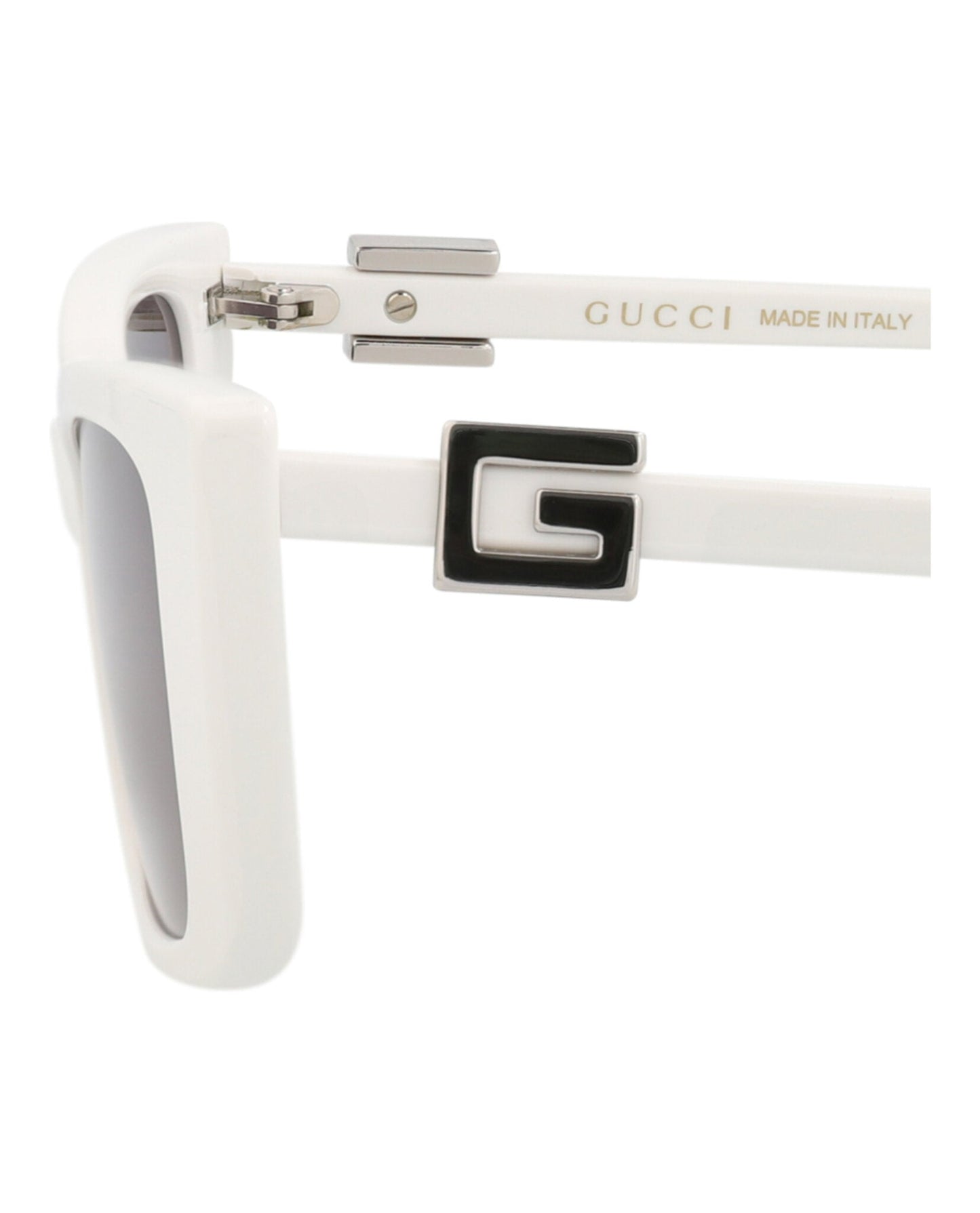 Gucci Womens Cat Eye White White Grey Fashion Designer Eyewear