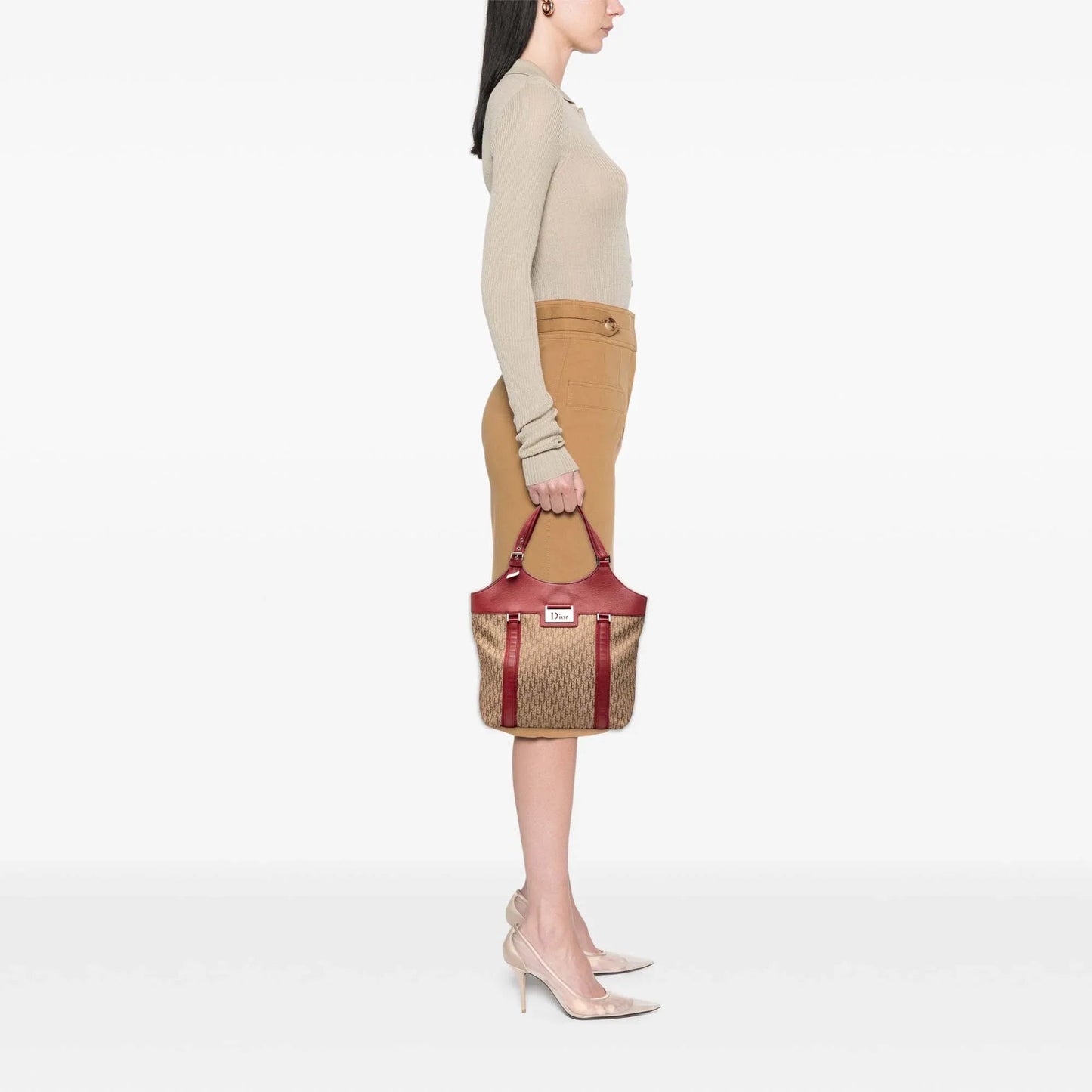 Brown Dior Diorissimo Trotter Canvas Street Chic Tote