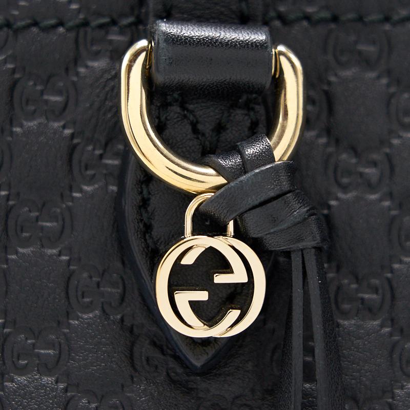 Gucci Black Leather Tote Bag