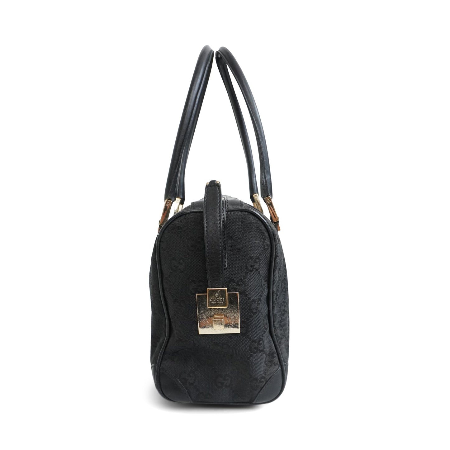 Gucci Monogram Nylon Leather Mini Handbag