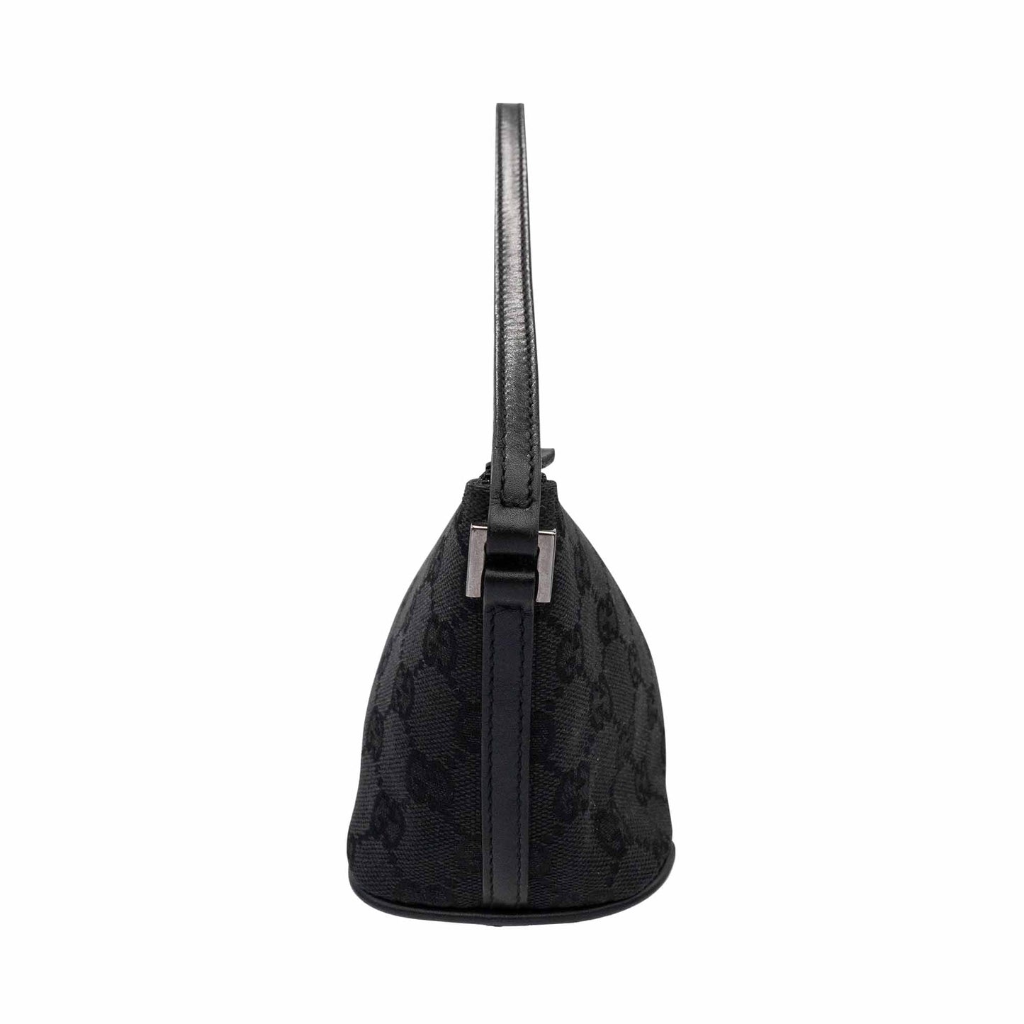 Gucci Monogram Pochette Leather Canvas Shoulder Bag