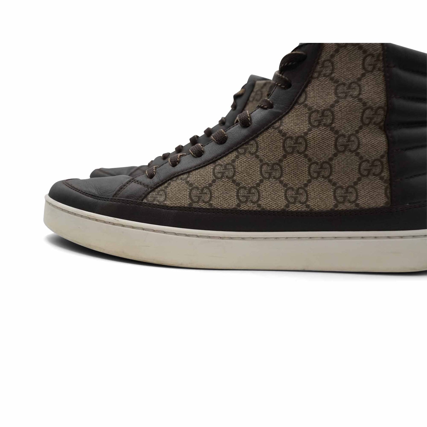 Gucci 'GG Supreme' Monogram High Top Sneakers - Men's 8