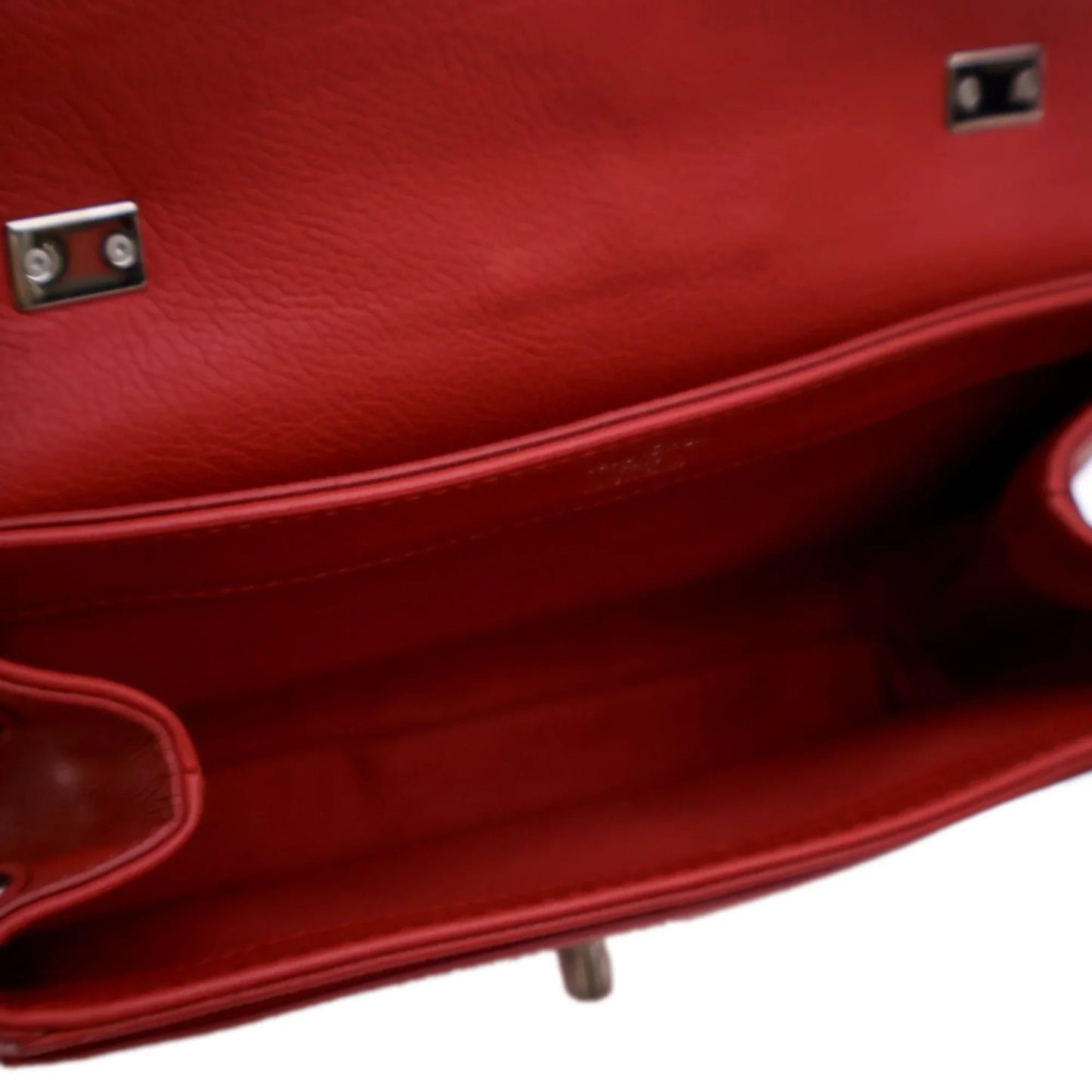 Red Louis Vuitton Leather Lockme II BB Satchel