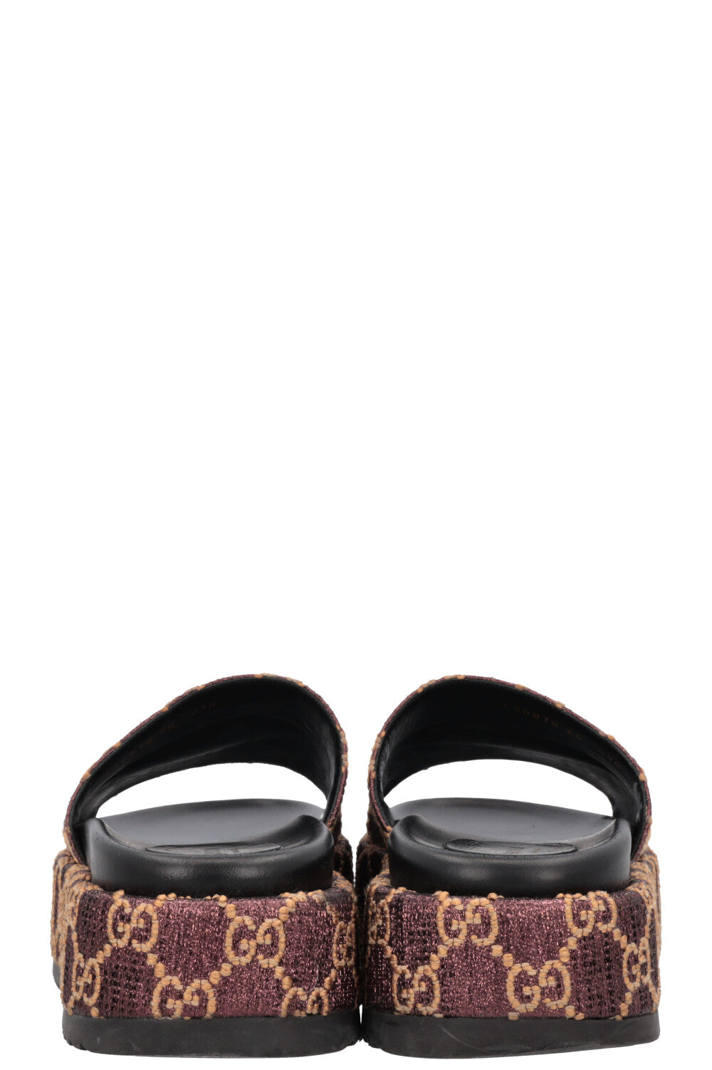 GUCCI GG Platform Slides Lurex Brown