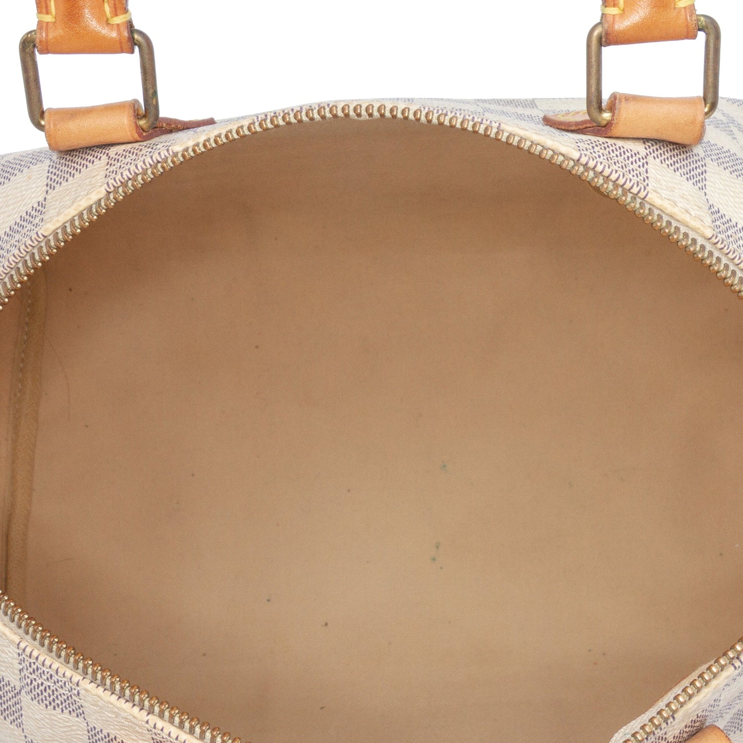 White Louis Vuitton Damier Azur Speedy 30 Boston Bag