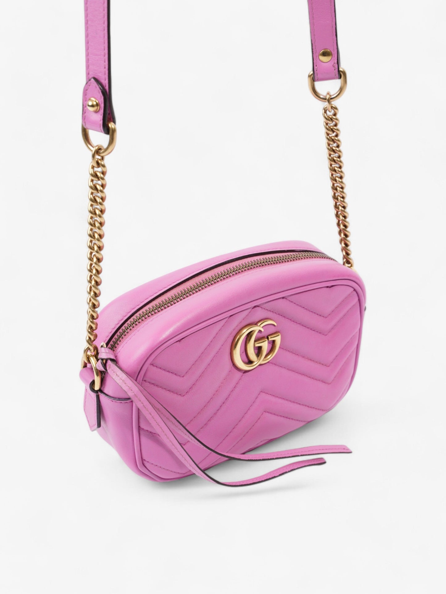 Gucci GG Marmont Light Purple Matelasse Leather Mini