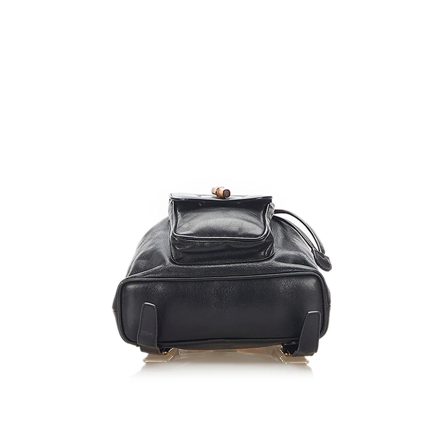 Gucci Bamboo Drawstring Leather Backpack (SHG-22300)