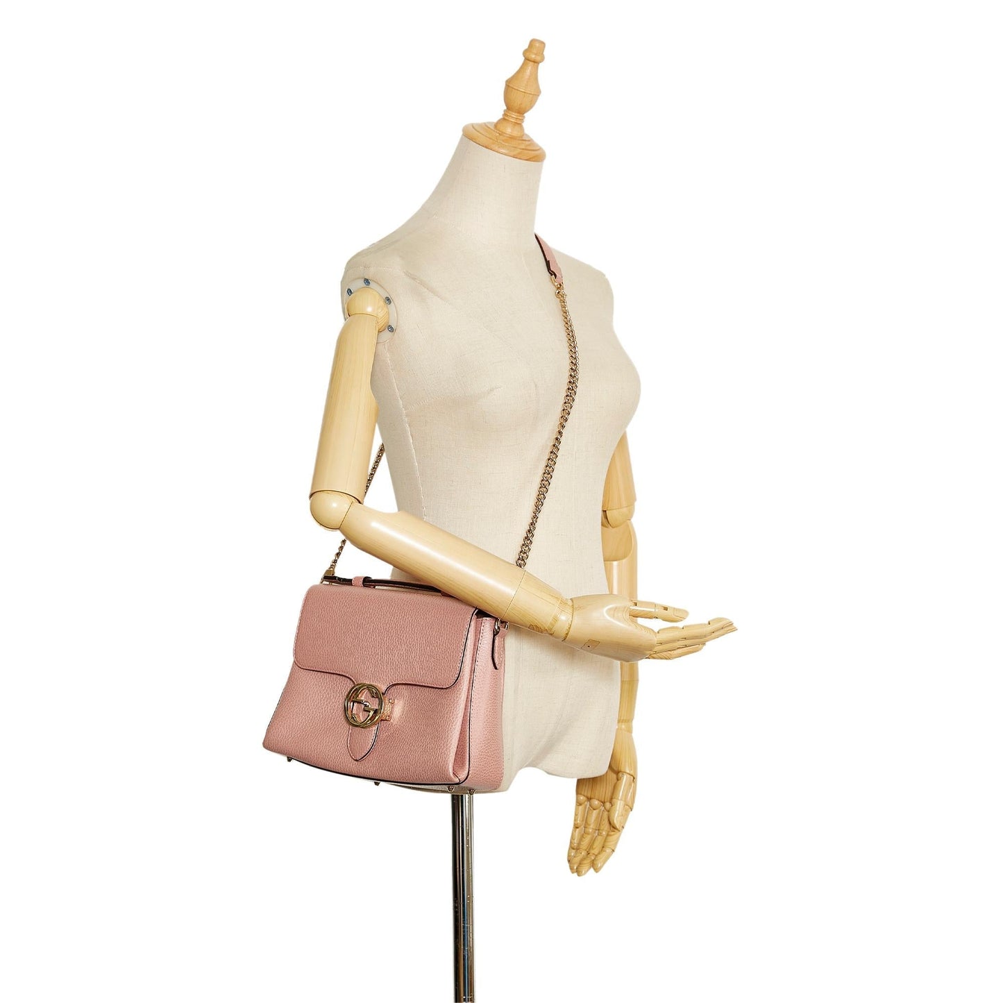 Gucci Dollar Calf Interlocking G Satchel (SHG-qAUwum)