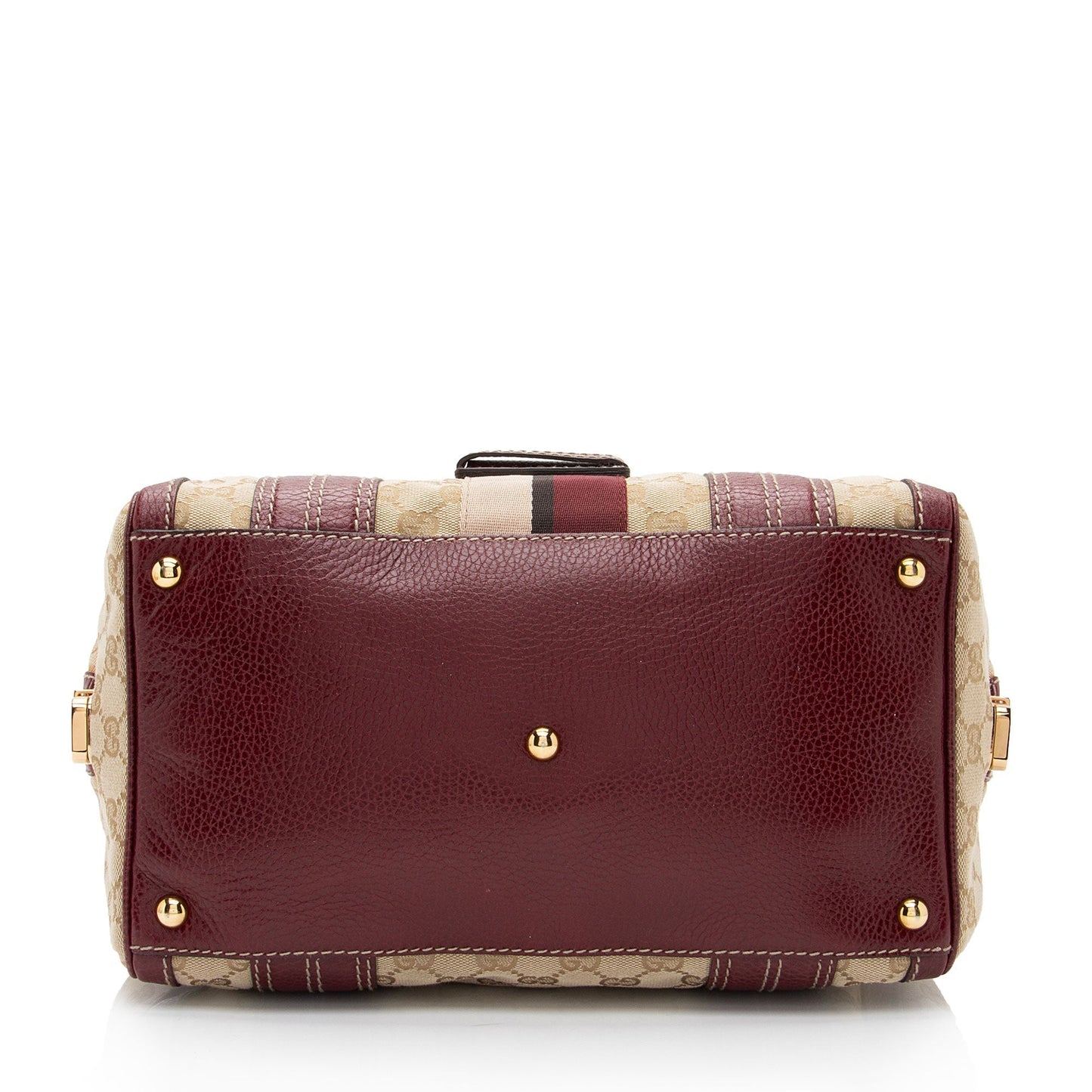 Gucci Nylon Leather Canvas Handbag