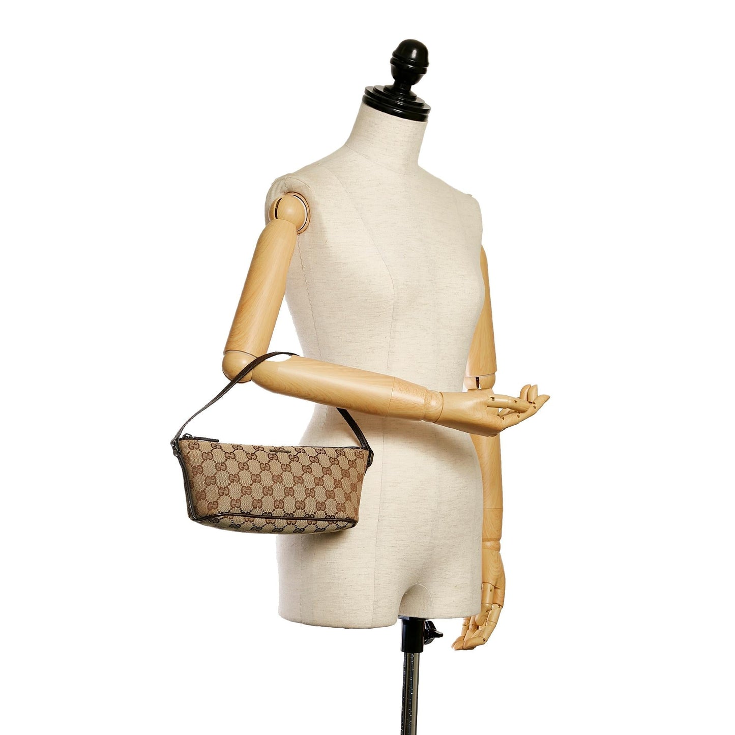 Gucci GG Canvas Boat Baguette (SHG-32757)