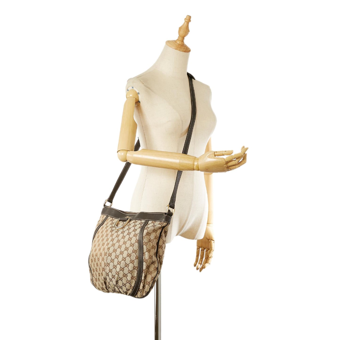 Gucci GG Canvas D-Ring Crossbody Bag (SHG-23083)