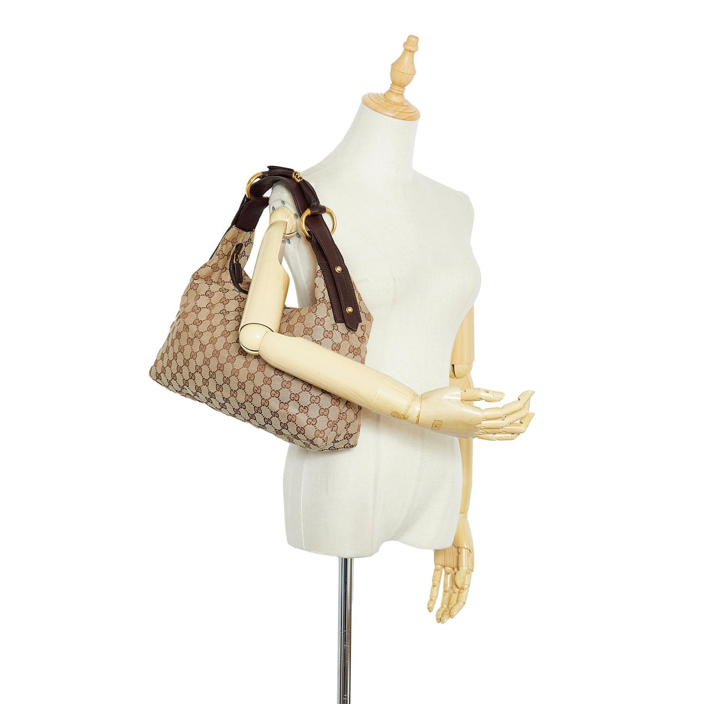 Gucci GG Canvas Horsebit Hobo (SHG-Df8Cbe)