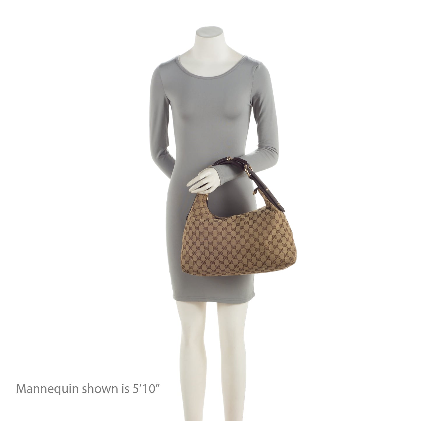 Gucci GG Canvas Horsebit Medium Hobo (SHF-V8RIx7)