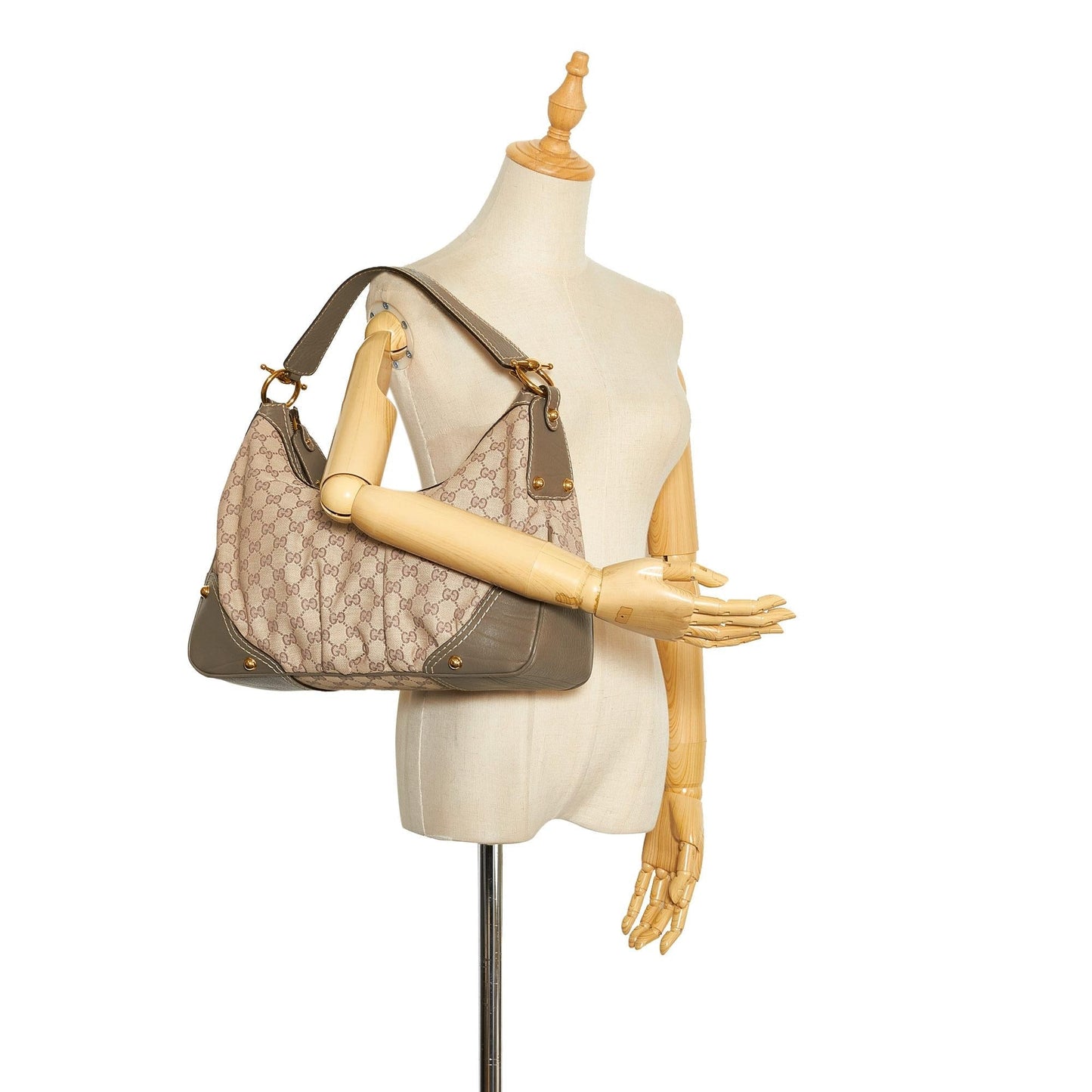 Gucci GG Canvas Jockey Shoulder Bag (SHG-L42G2r)