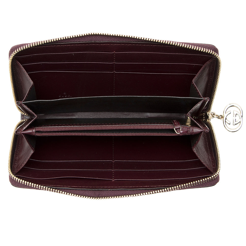 Gucci GG Imprime Interlocking G Zip Around Wallet (SHF-20127)