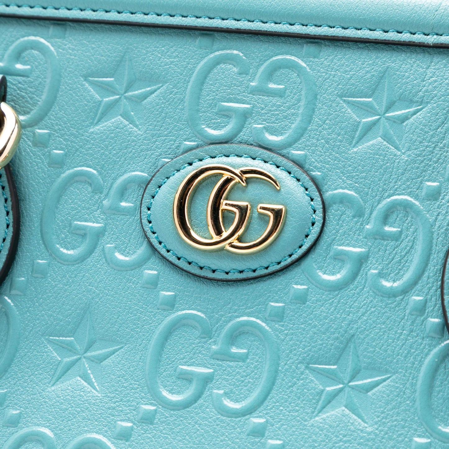 Gucci GG Star Embossed Leather Tote