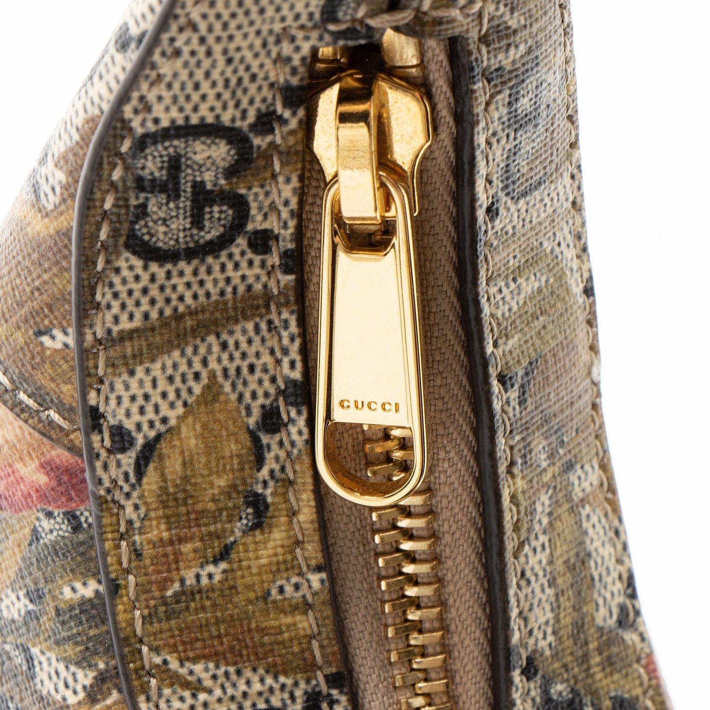 Gucci GG Supreme Flora Ophidia Half Moon Mini Hobo