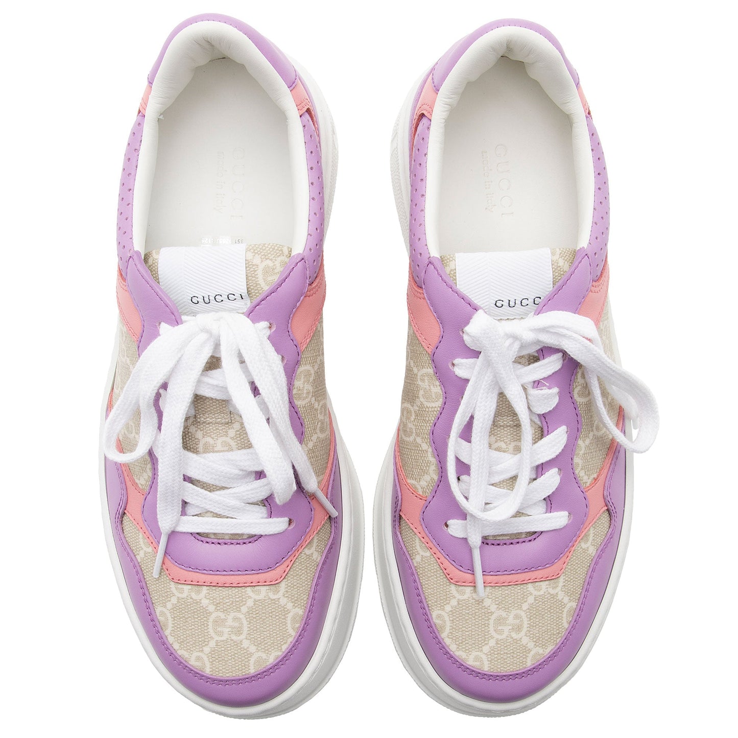 Gucci GG Supreme Leather Interlocking G Chunky Sneakers - Size 9.5 / 39.5 (SHF-qJS3uj)