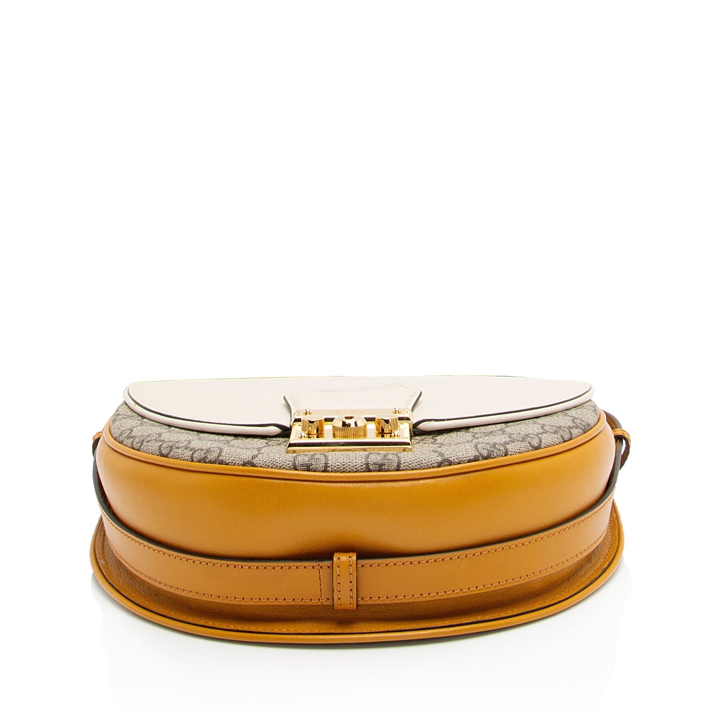 Gucci Saddle Leather Canvas Crossbody