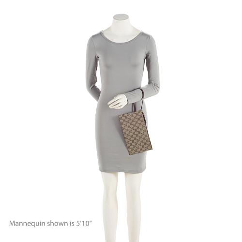 Gucci Pochette Leather Canvas Clutch