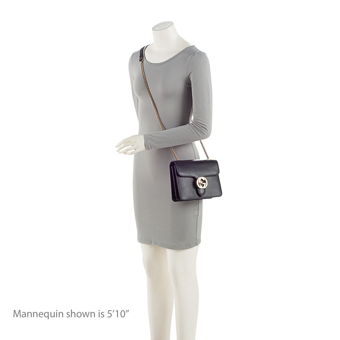 Gucci Grained Calfskin Interlocking G Small Shoulder Bag