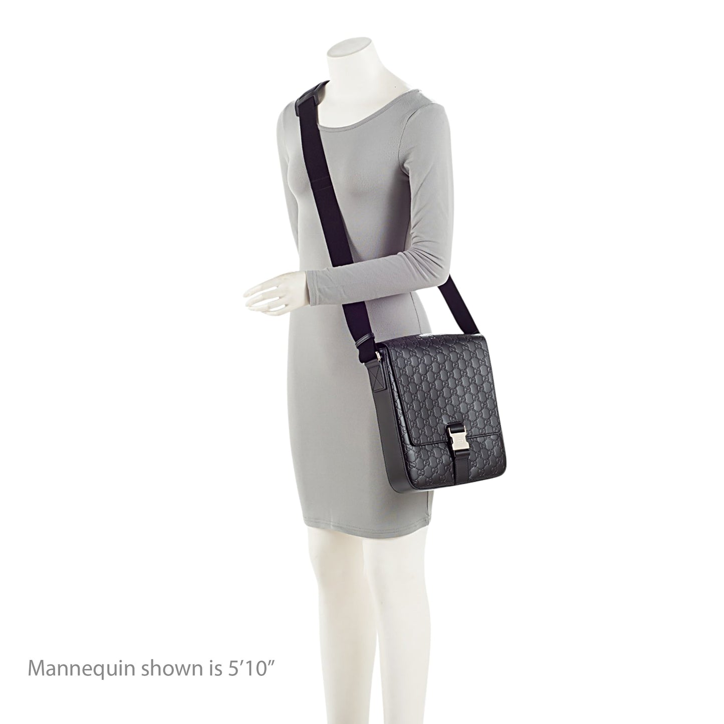 Gucci Guccissima Leather Buckle Messenger (SHF-hZFpSA)