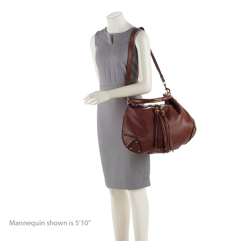 Gucci Guccissima Leather Indy Large Satchel (SHF-19577)