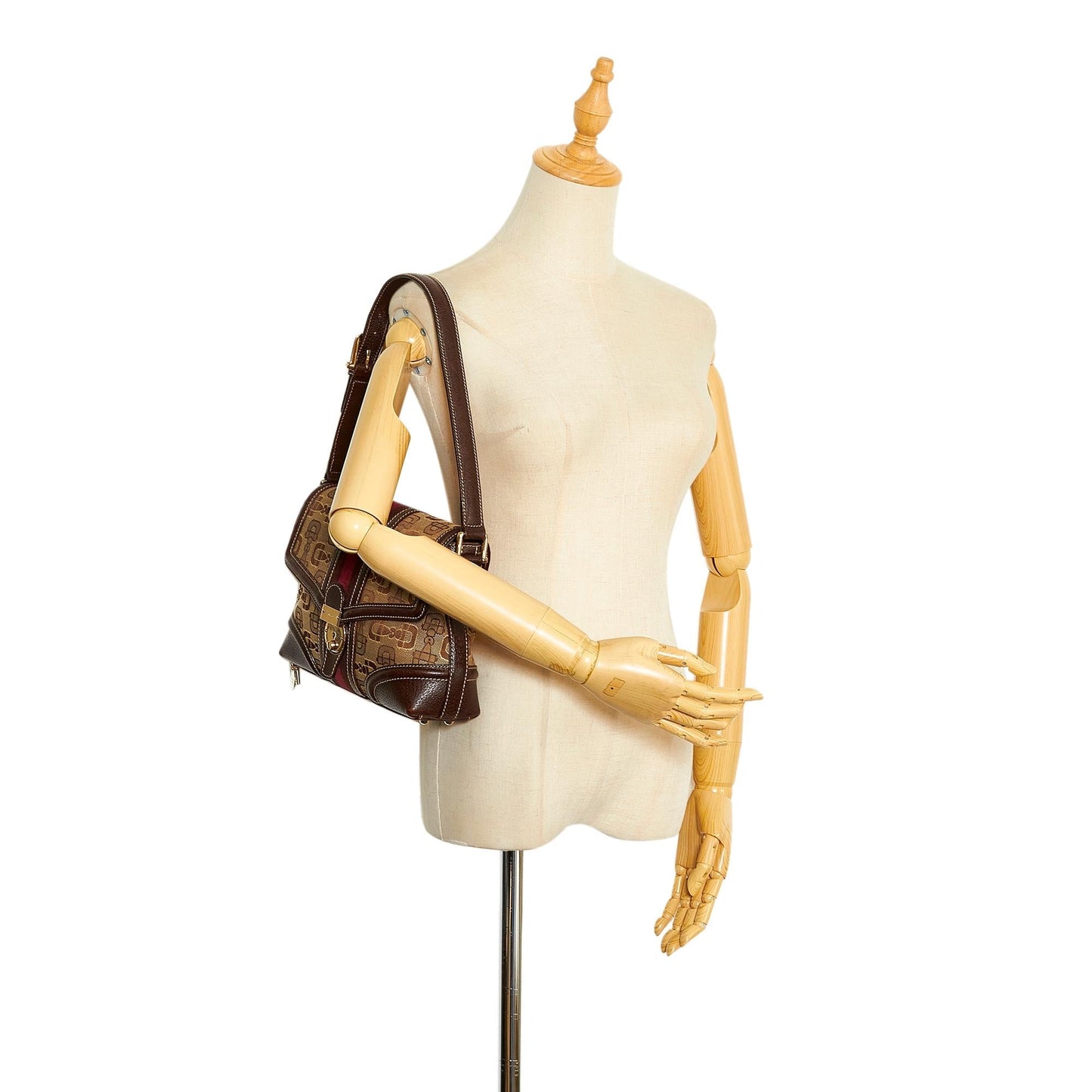 Gucci Horsebit Canvas Web Treasure Shoulder Bag (SHG-DaSmAf)