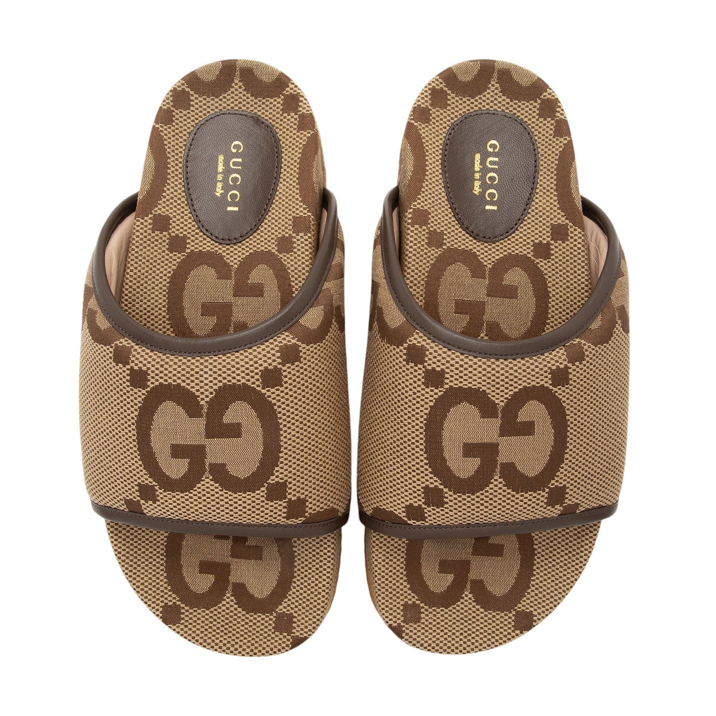 Gucci Jumbo GG Canvas Platform Slides - Size 8 / 38 (SHF-wQbSDE)