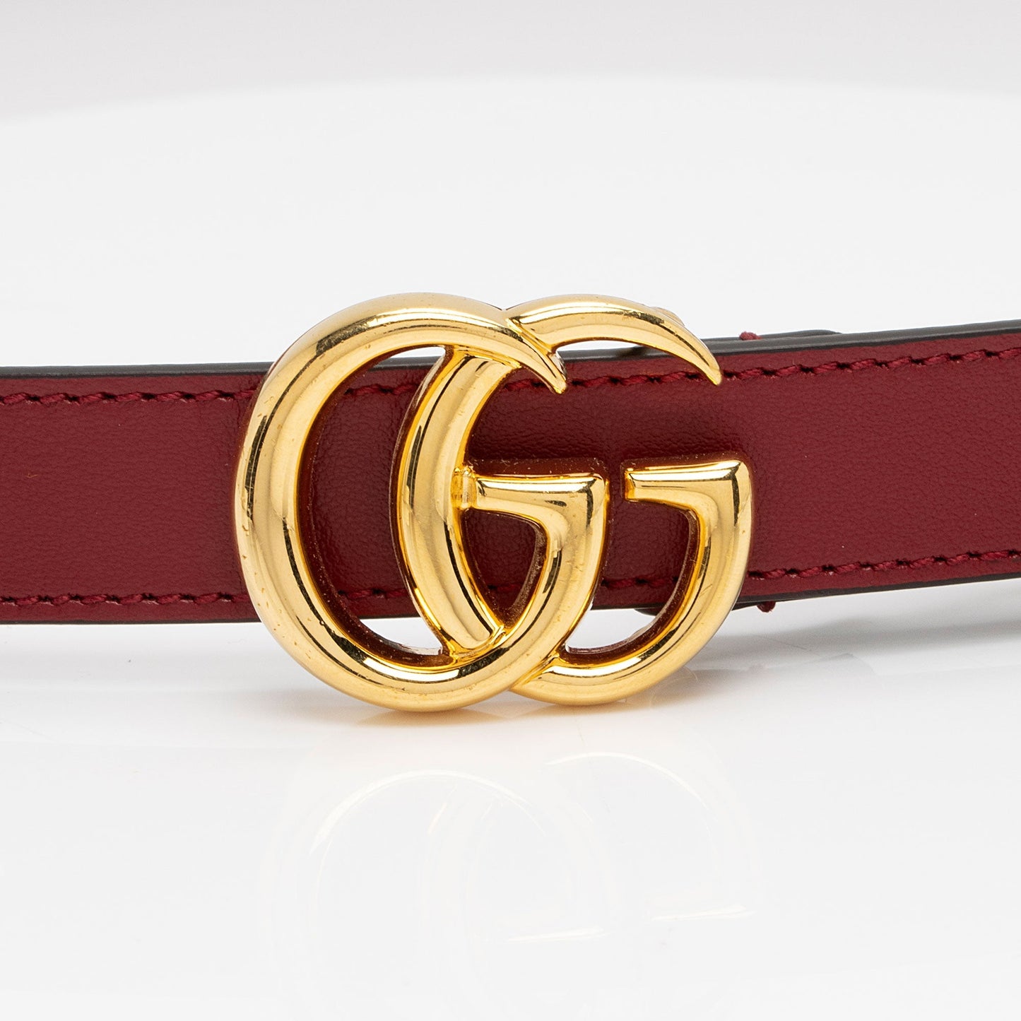 Gucci Leather GG Marmont Slim Belt - Size 36 / 92 (SHF-Hg3jrl)