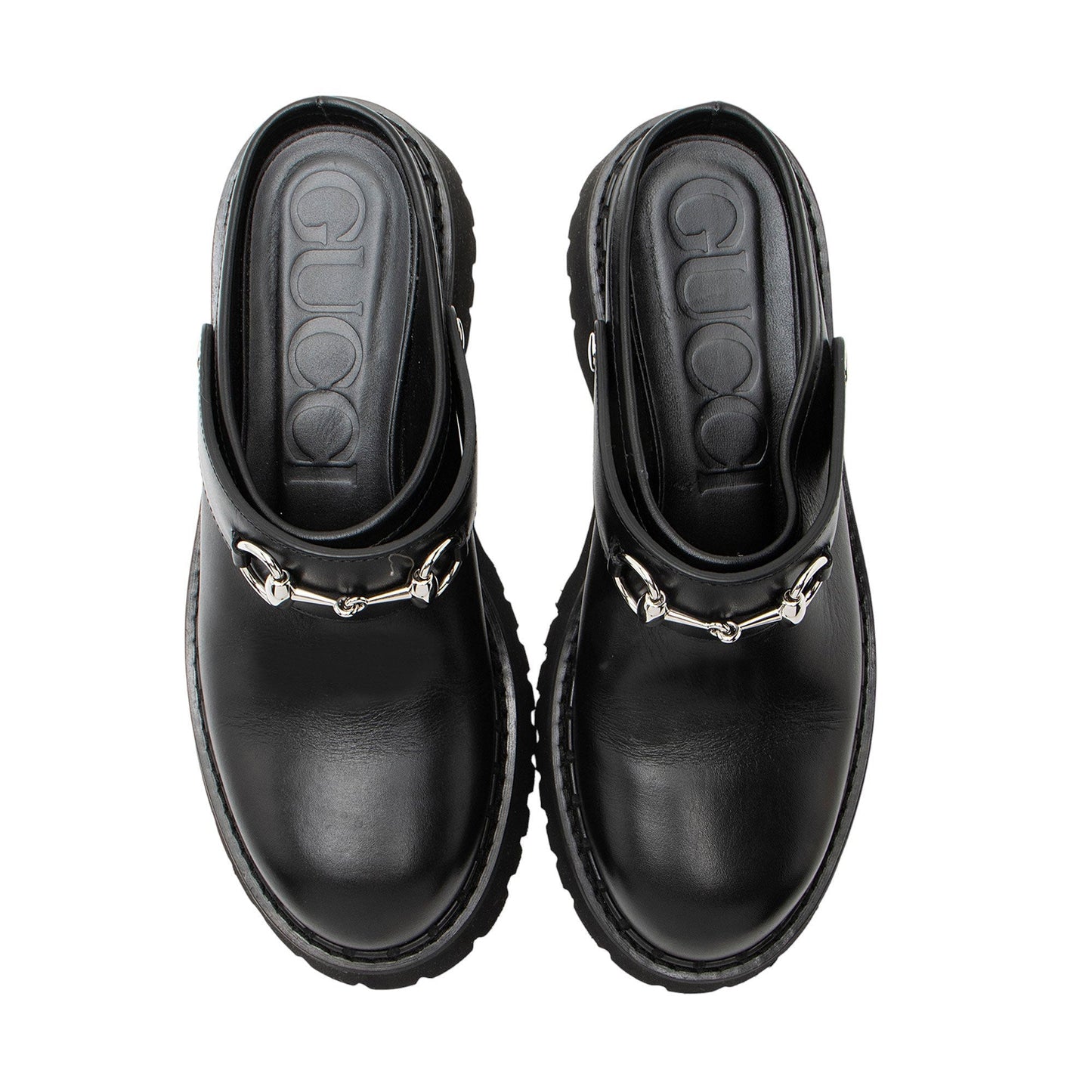 Gucci Leather Horsebit Loafer Mules - Size 9.5 / 39.5