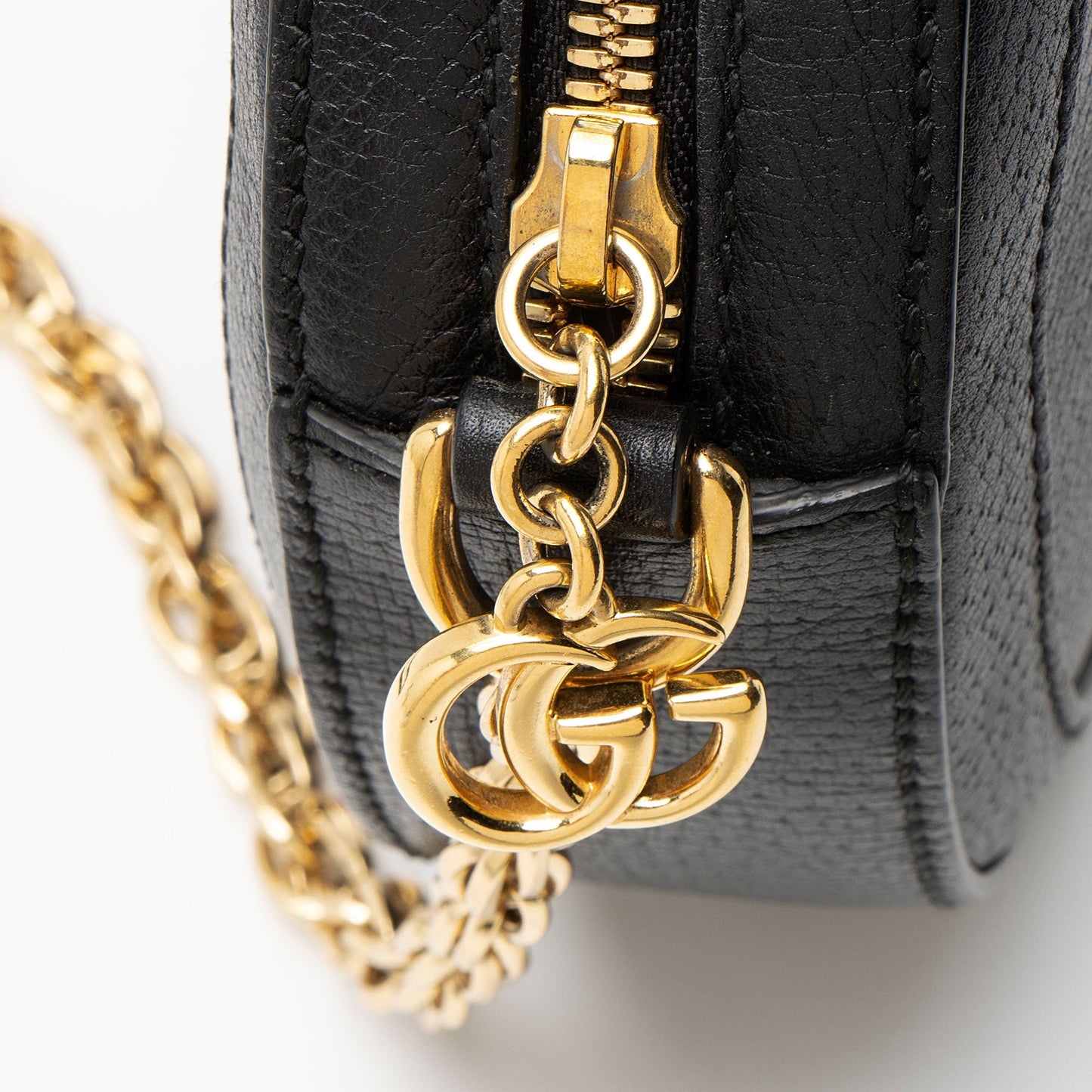 Gucci Leather Ophidia Round Mini Shoulder Bag