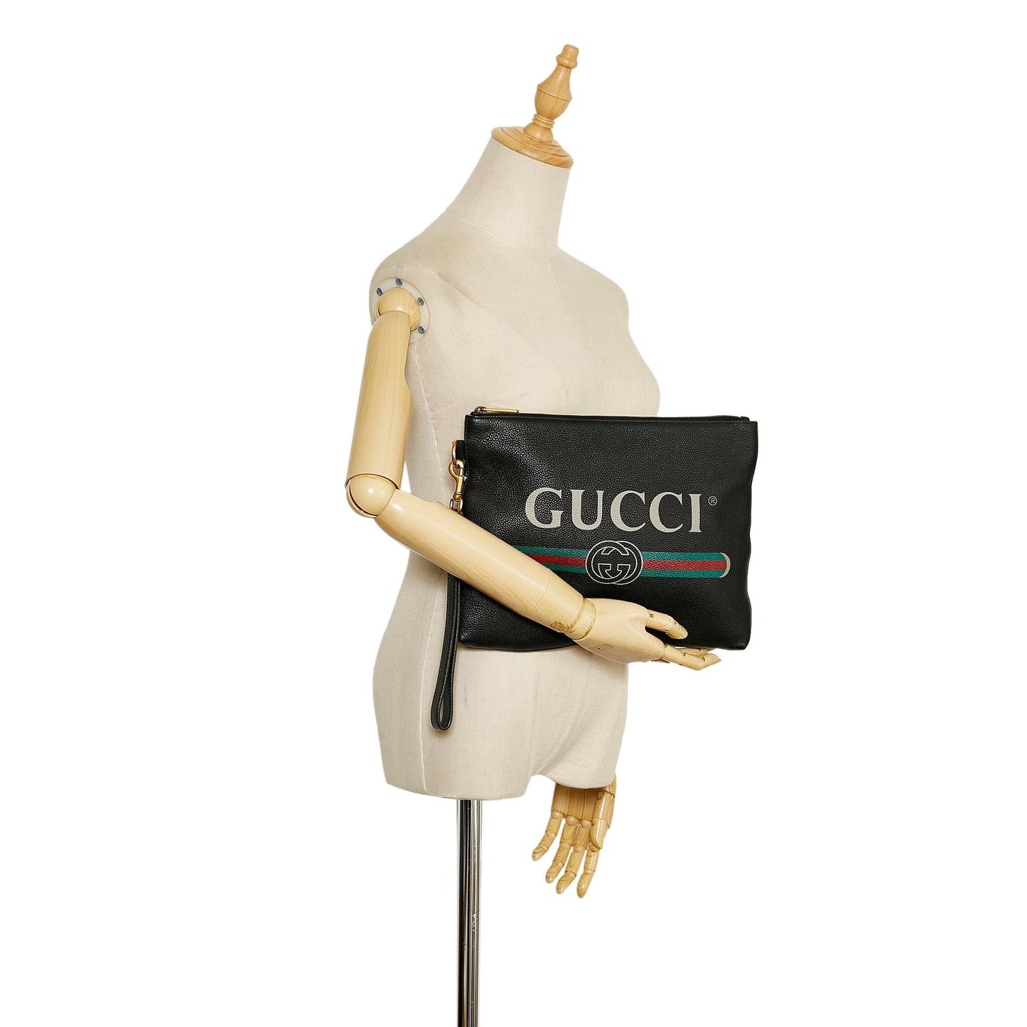 Gucci Logo Leather Clutch (SHG-Kmt4iX)