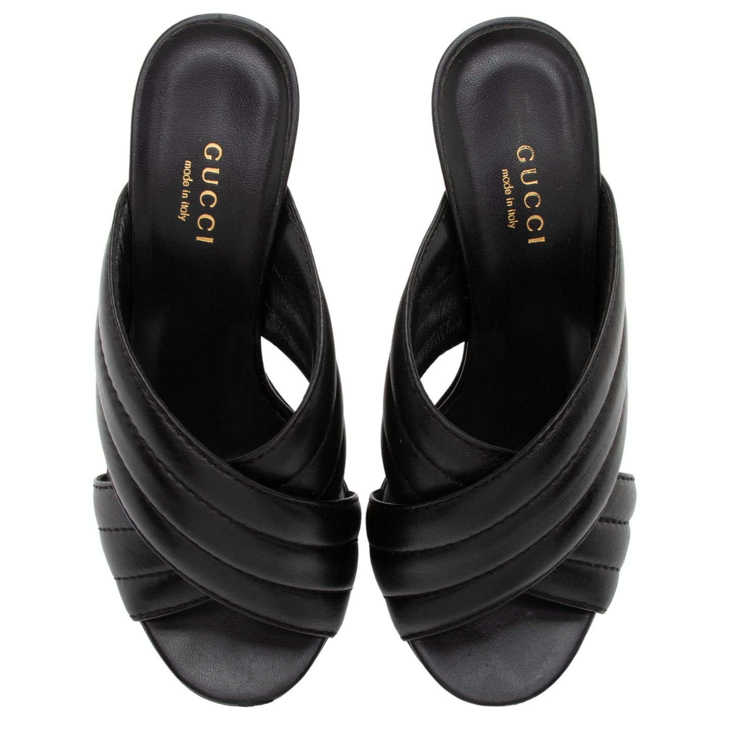 Gucci Matelasse Leather Sylvia Slide Sandals - Size 6.5 / 36.5 (SHF-KfqWQi)