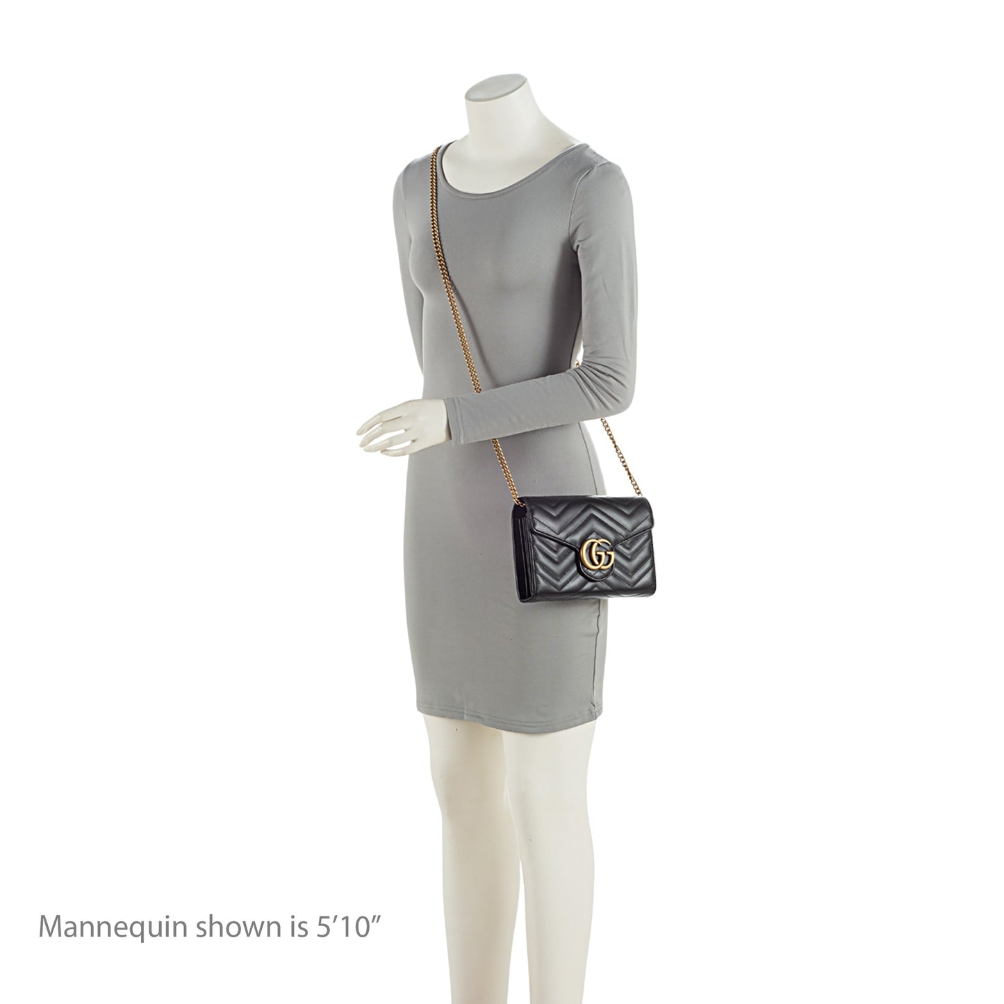 Gucci Matelasse Leather GG Marmont Flap Mini Wallet Bag (SHF-6xoeZx)