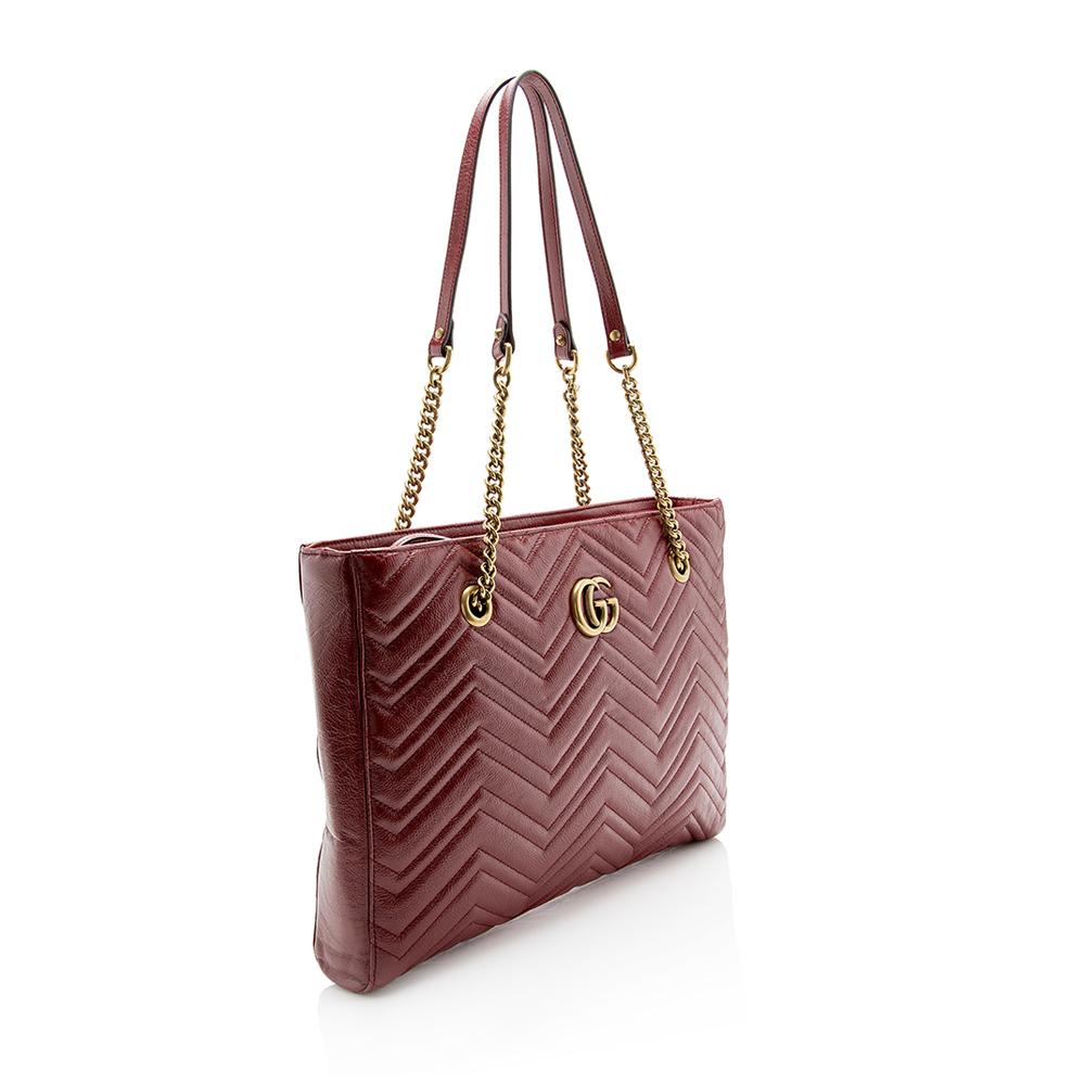 Gucci GG Marmont Leather Chain Tote Style 4
