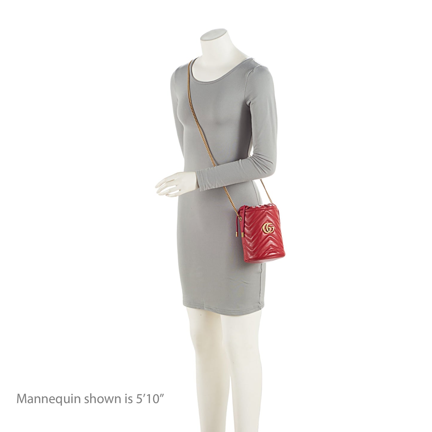 Gucci Matelasse Leather GG Marmont Mini Bucket Bag (SHF-5Z20gx)