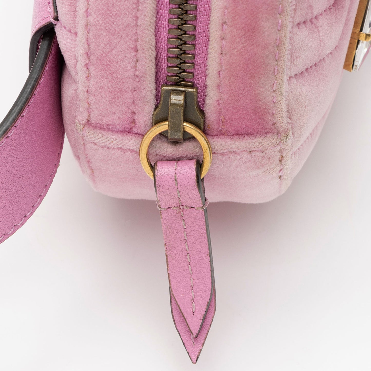Gucci Matelasse Velvet Crystal GG Marmont Belt Bag - Size 34 / 85