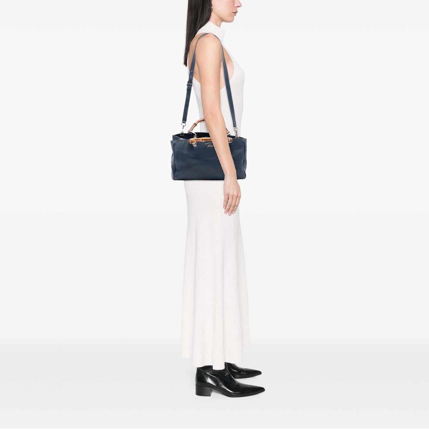Gucci Medium Calfskin Bamboo Shopper Satchel