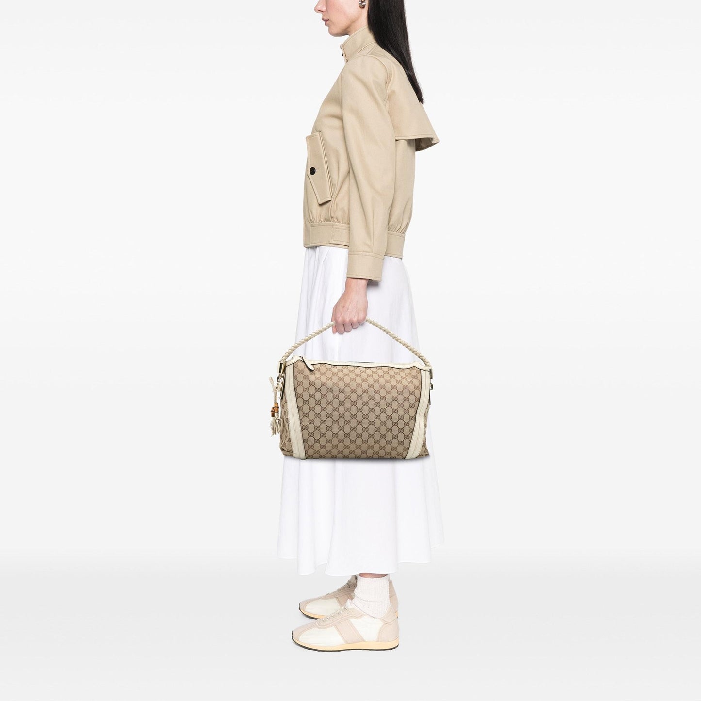 Gucci Medium GG Canvas Bella Shoulder Bag
