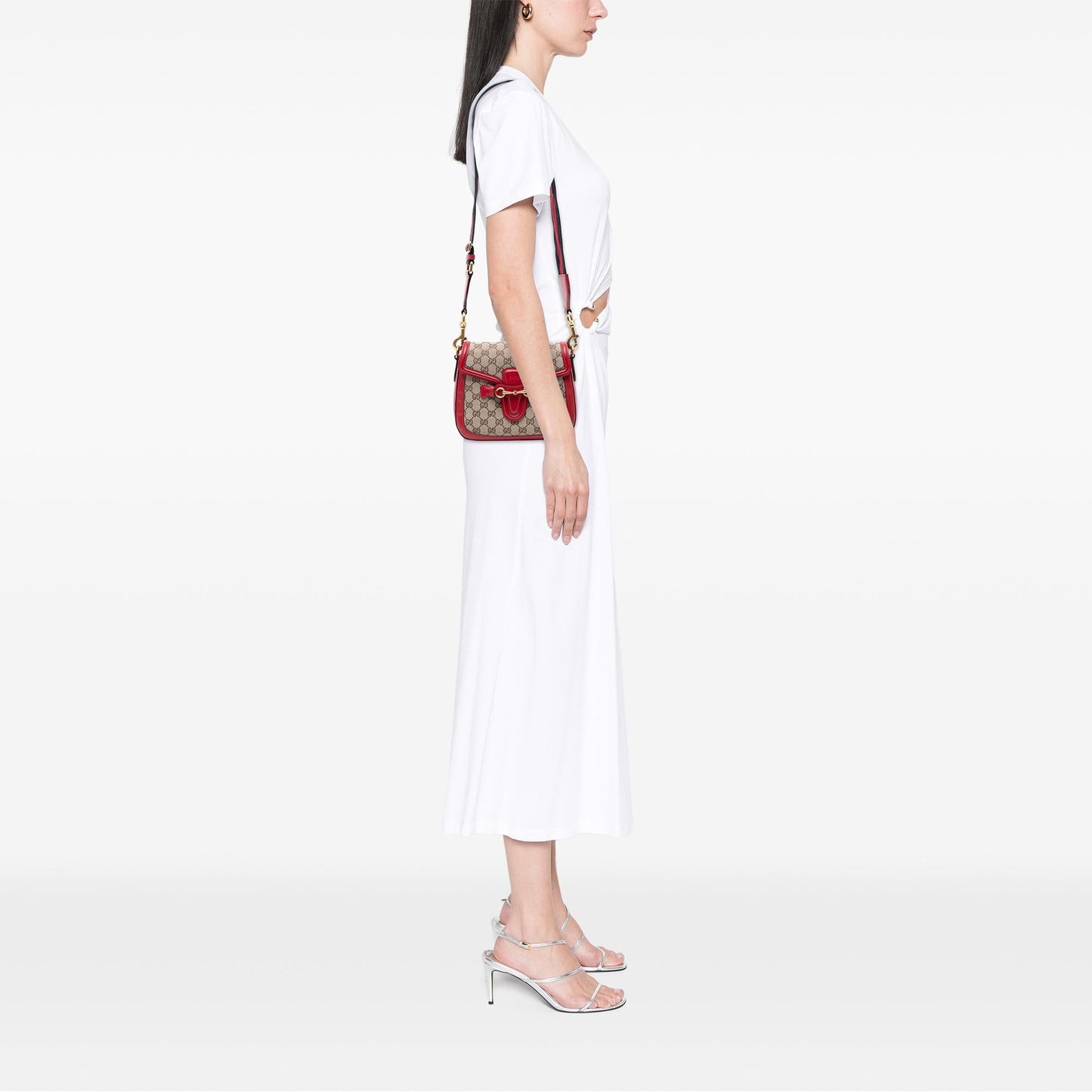 Gucci Medium GG Canvas Lady Web Crossbody