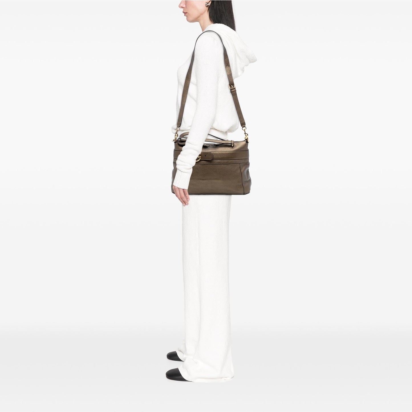 Gucci Medium Leather Ride Top Handle Bag