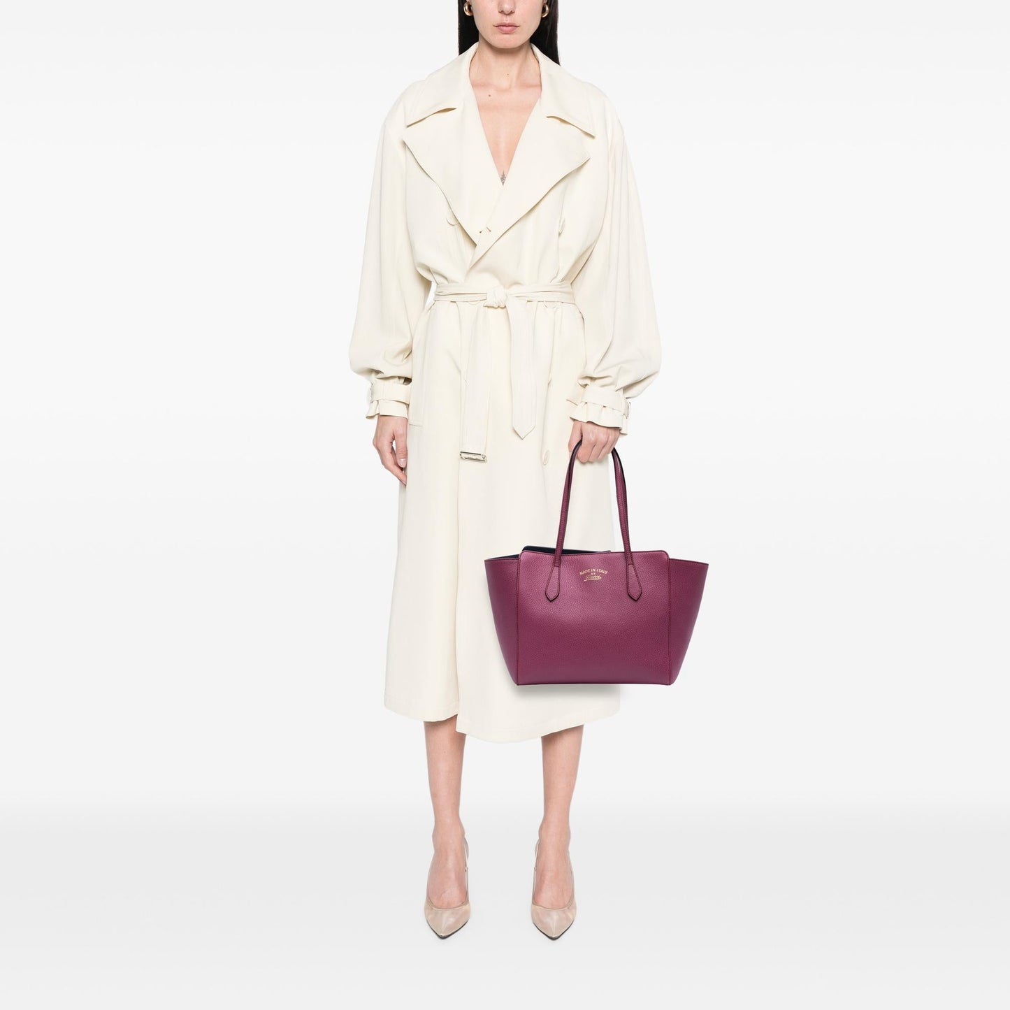 Gucci Medium Leather Swing Tote