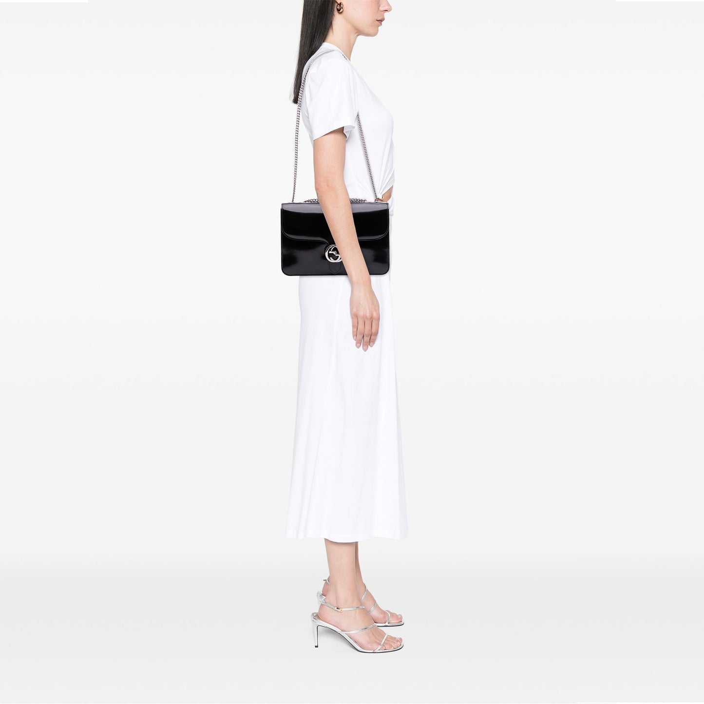 Gucci Medium Patent Dollar Interlocking G Crossbody