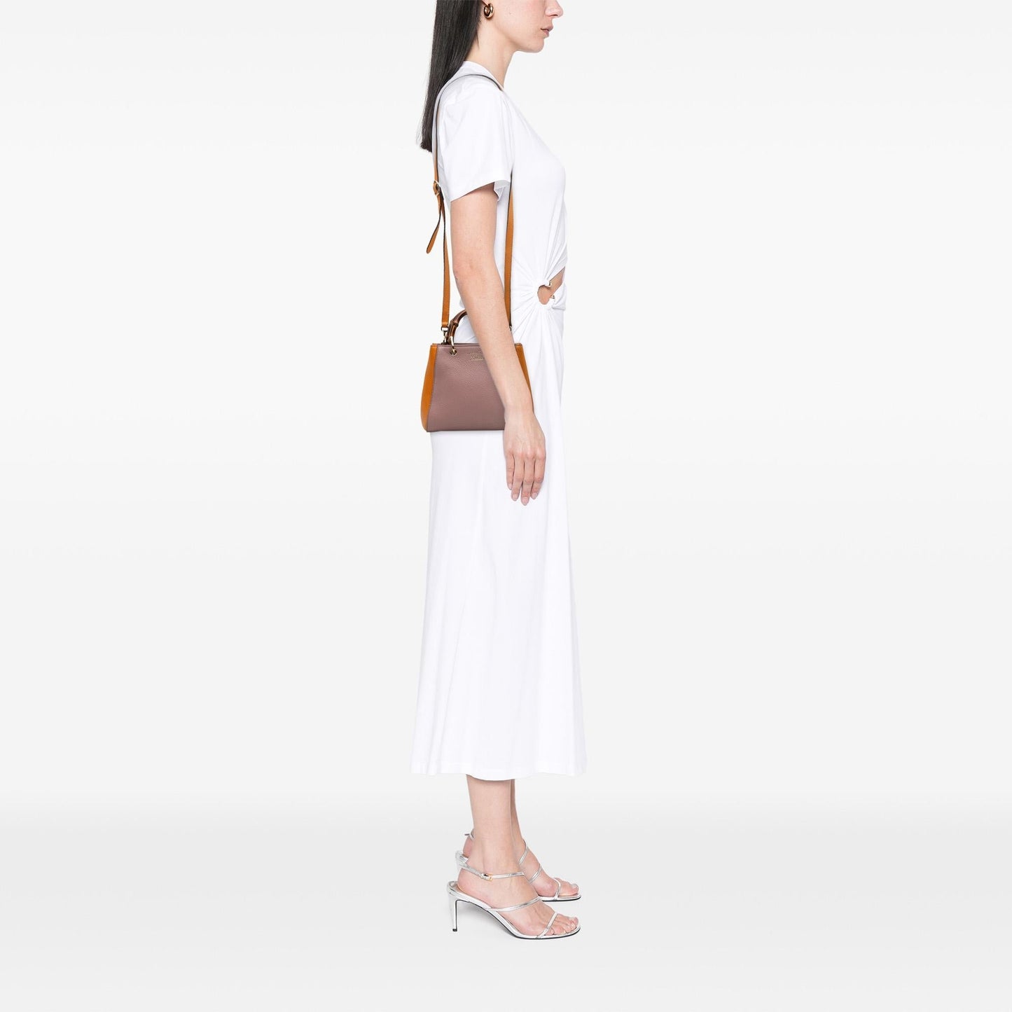 Gucci Mini Bicolor Calfskin Bamboo Shopper Satchel