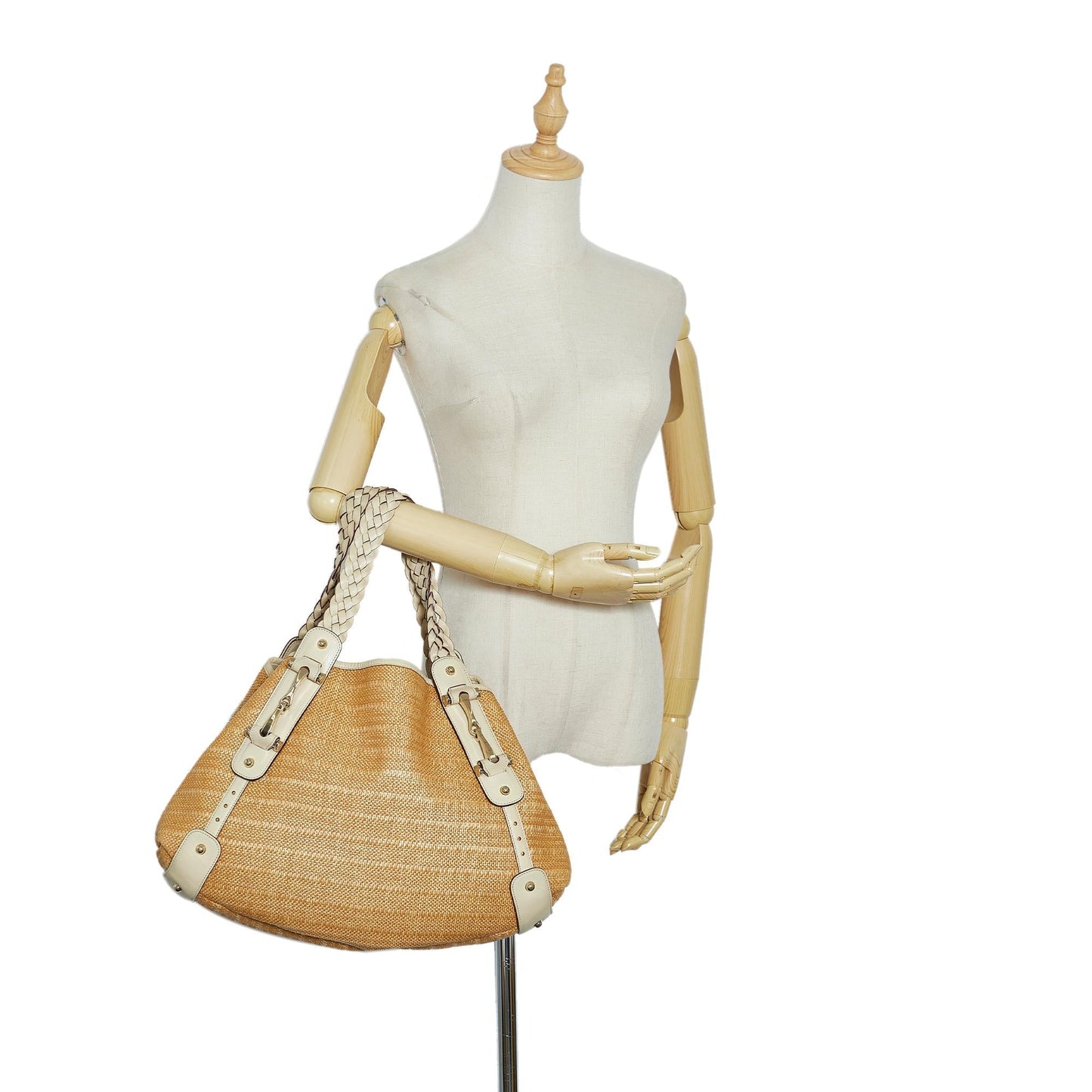 Gucci Pelham Raffia Shoulder Bag (SHG-GEsvBw)