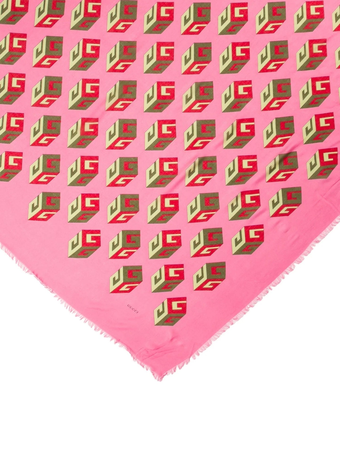GUCCI GG CUBES SILK BLEND SCARF