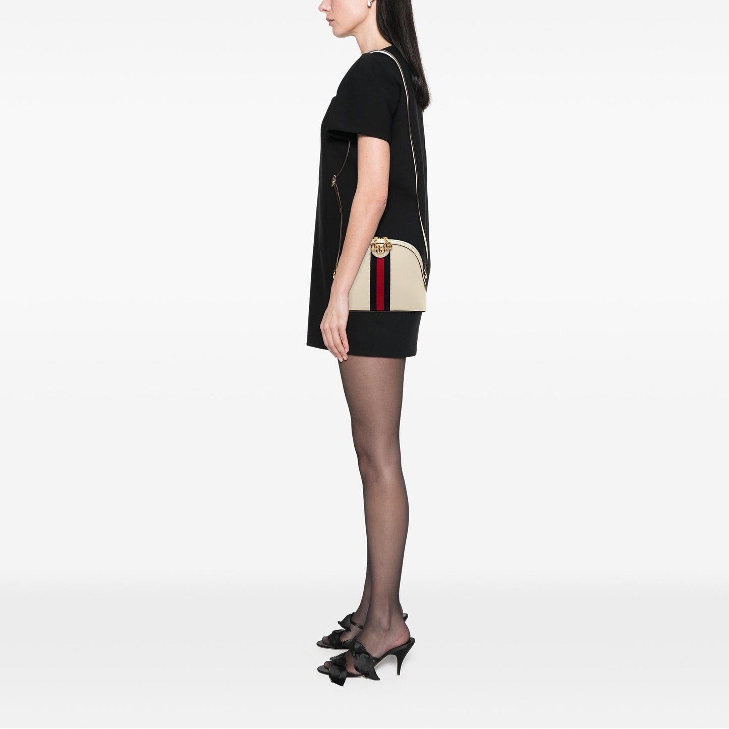 Gucci Small Calfskin Ophidia Dome Crossbody